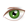 Цвет глаз: зеленые